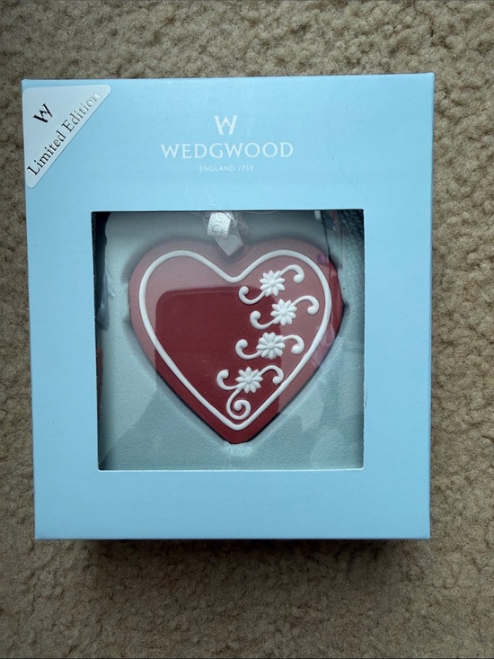 Wedgwood Other - WEDGWOOD Jasperware Limited Edition RED LICITER COOKIE HEART 2011 ORNAMENT New